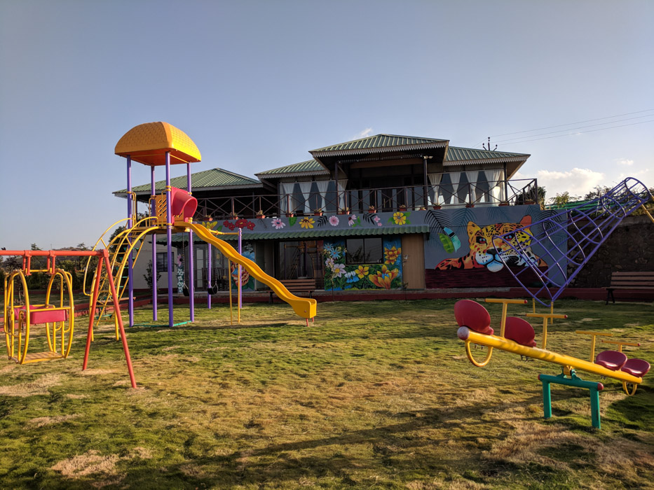 Play area at valley resort near Pune