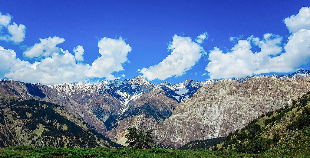 panoroma of the Hindu Kush mountains on which the travel book A Short Walk in the Hindu Kush by Eric Newby is based