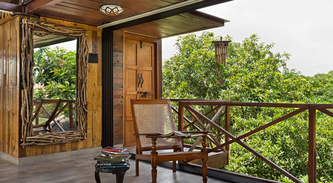 beautiful verandah at the resort for weekend getaway from Mumbai