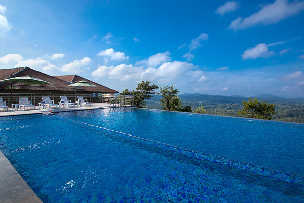 Infinity Pool at Coorg Cliffs Resort and Spa - safe and sanitized getaway near Bangalore