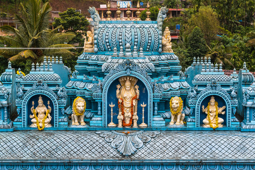 temple at the entrance of horanudu - a weekend long drive getaway from bangalore