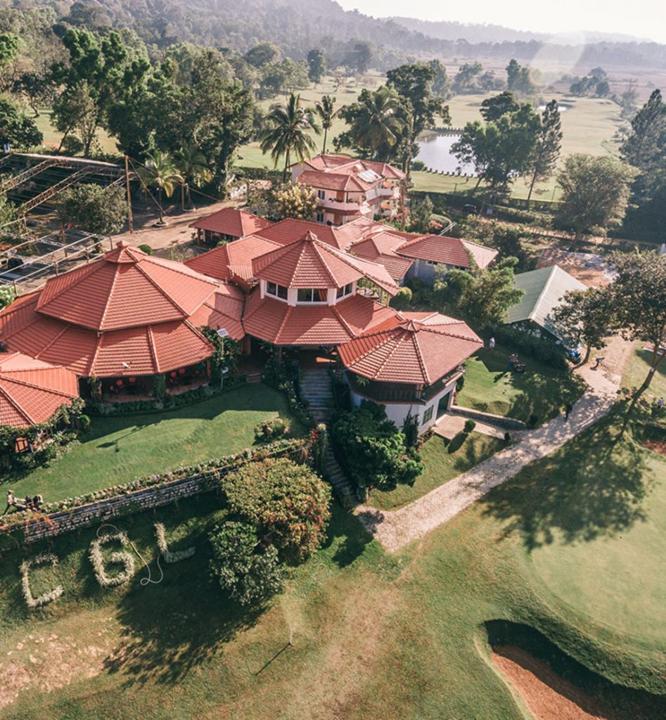 offbeat resort in coorg - amritara ambatty aerial view