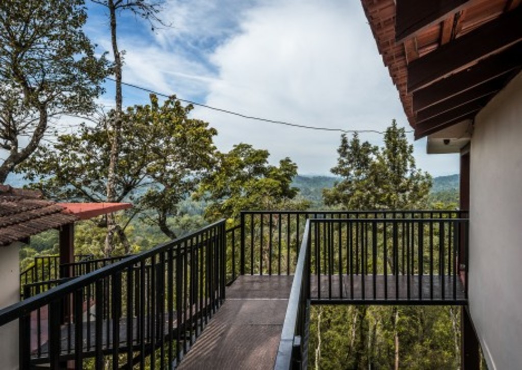 balcony in porcupine castle - offbeat resort in Coorg