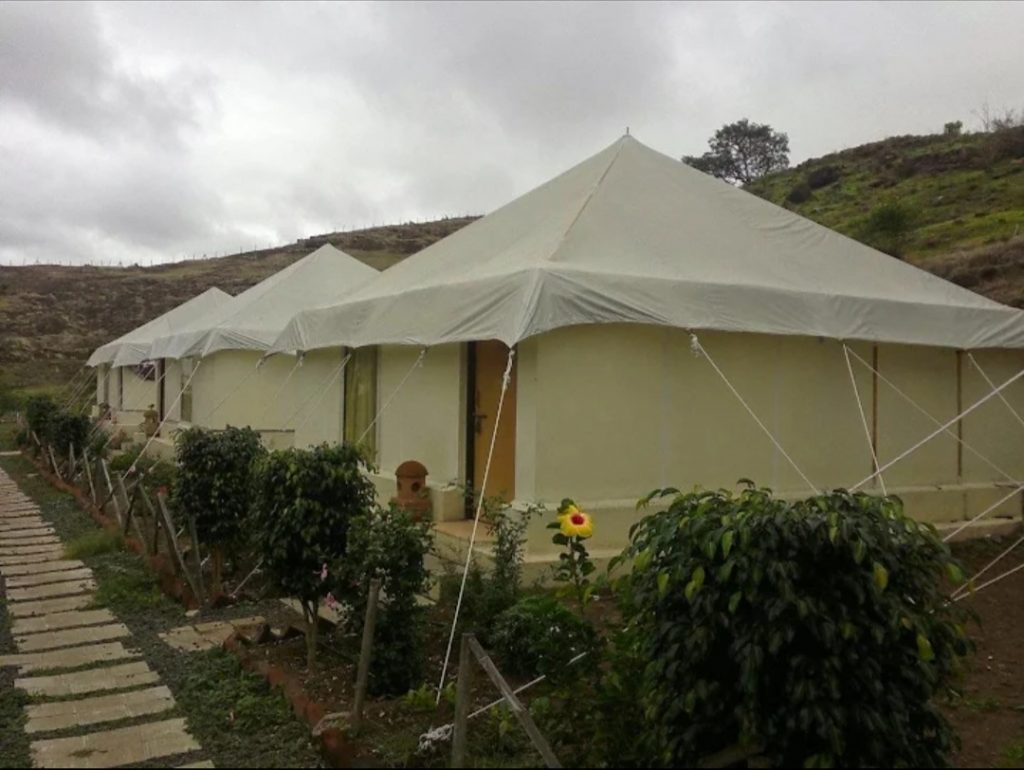 property with swiss tents