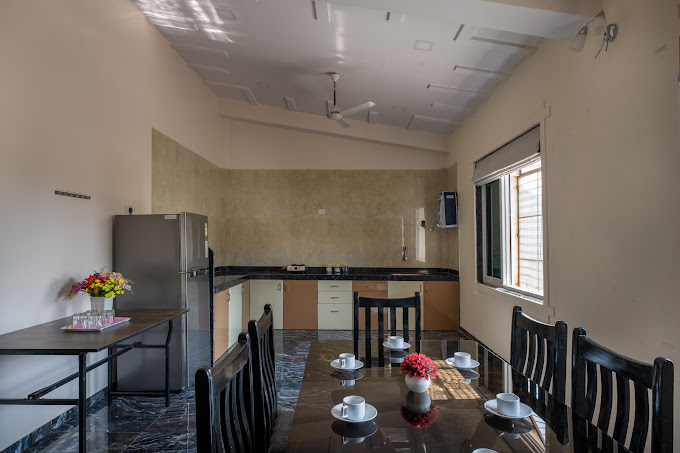 Serene Green Hill Getaway, Karjat- dining area view